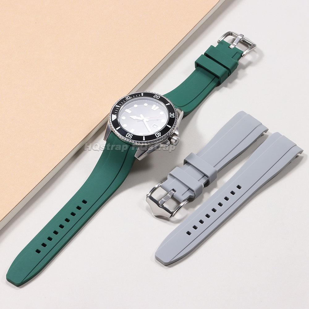 20mm 22mm Soft Silicone Strap for Swatch for Omega MoonSwatch Waterproof Watchband High Quality Curved End Rubber Watch Bracelet