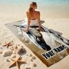 1PC Custom Name Elegant Horse Portrait Beach Towel Highly Absorbent And Sand-Resistant Towel for Swimming, Pool, Yoga, And Travel Lightweight