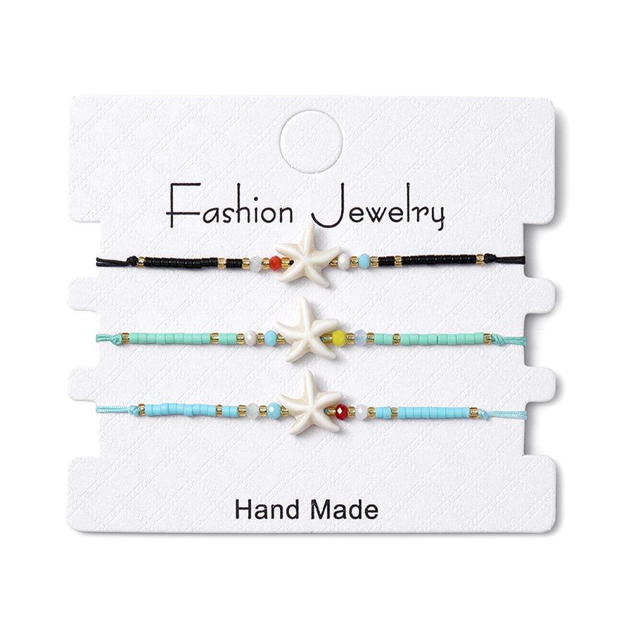 New Boho Ocean Themed Women Stackable Bracelet Handmade Braided String Braslet Casual Beach Vacation Jewelry Friendship Braclet