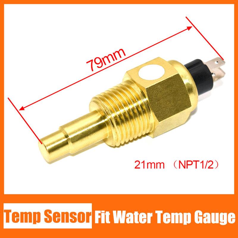 21mm 1/2NPT Water Temperature Sensor Universal Thread Diesel Engine Water Temperature Gauge Alarm Sender For Car Boat 6~24V 1pc