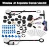 Universal Electric Car Power Window Lift Regulator Conversion Kit for 2 Door Car Truck SUV Window Lifter Repair Kit