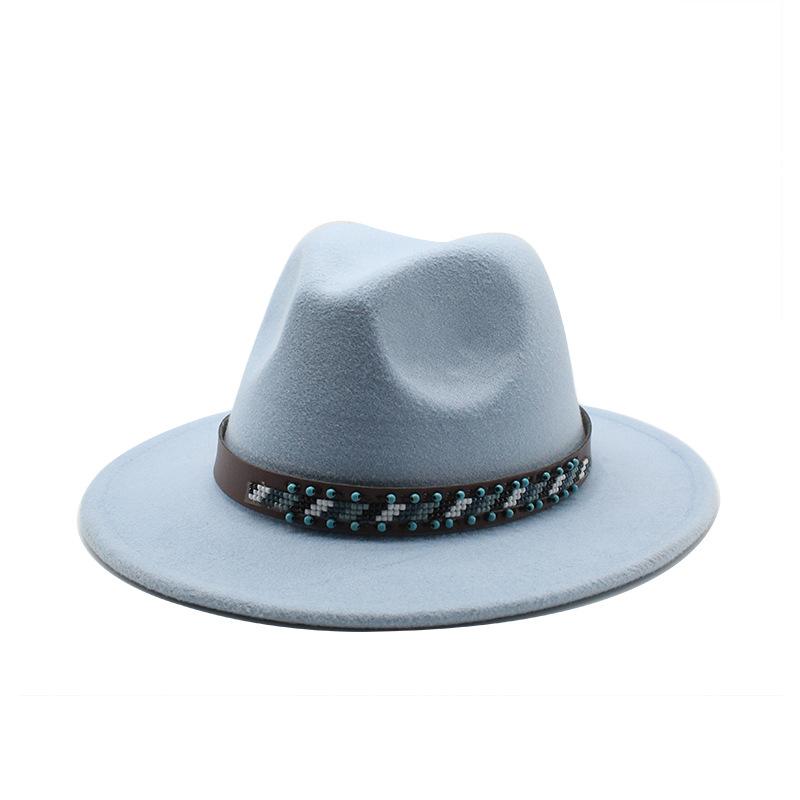 British Woolen Jazz Top Hat Men And Women Big Eaves Hat Big Eaves Felt Hat Trendy Hat