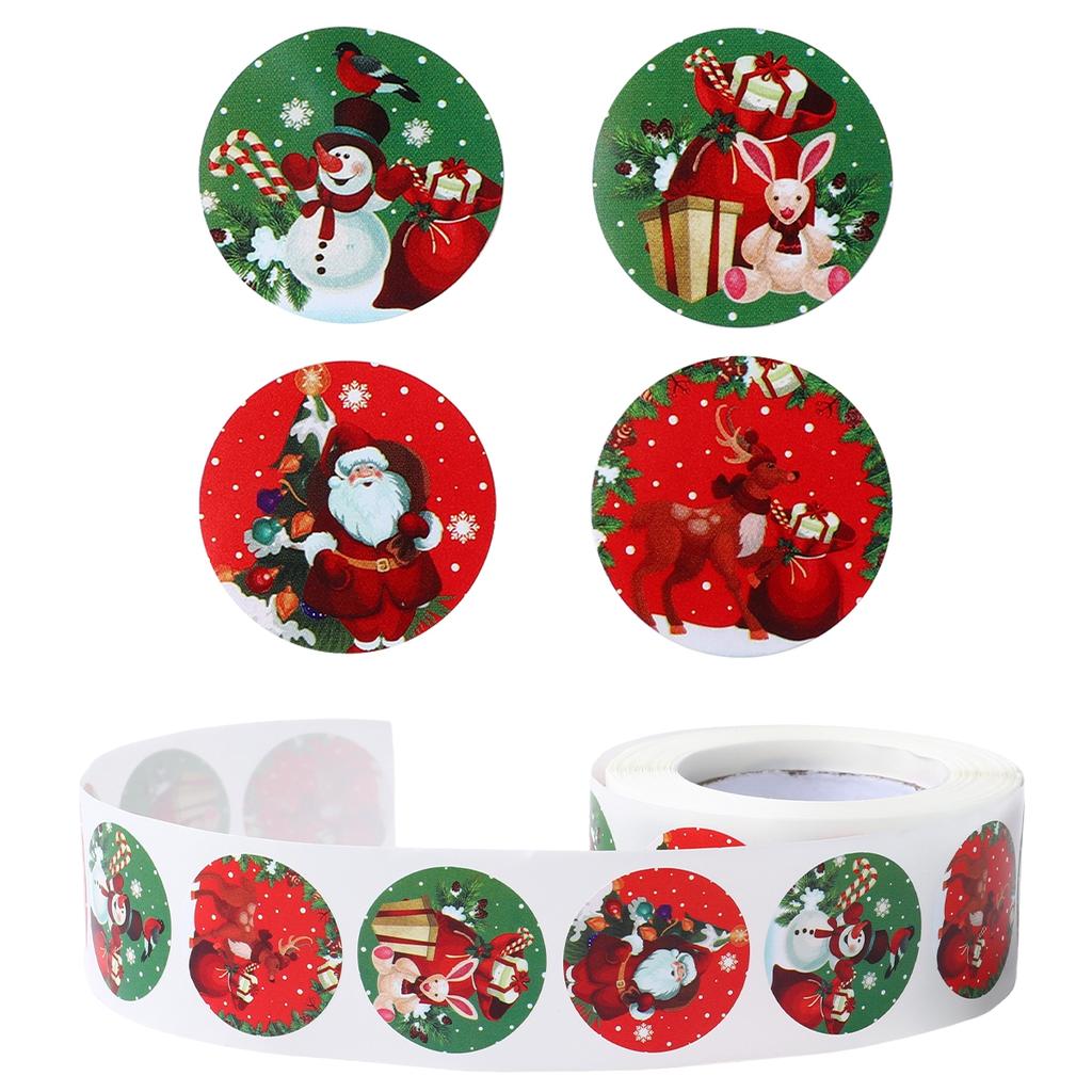 500Pcs Merry Christmas Stickers 2025 Christmas Party Seal Labels Stickers DIY Gifts Baking Package Envelope Stationery Decor