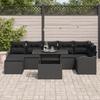 Ensemble de Canapé de Jardin vidaXL 8 pièces avec Coussins Noir Rotin Synthétique, Canapé de Jardin 2 places vidaXL avec 3348509
