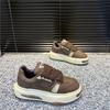 Autumn and winter new platform casual shoes velvet warm dad shoes low-top lace-up bread shoes qs