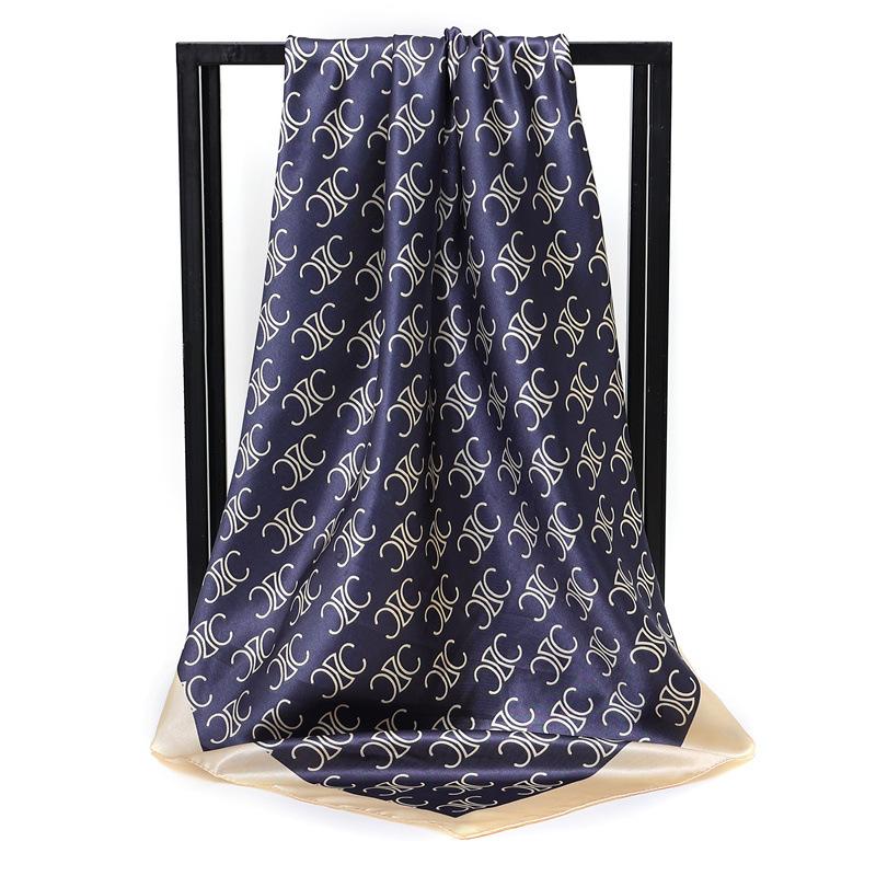 

90 больших квадратных шарфов, шелковые шарфы, женские модные рубашки из искусственного шелка, маленькие квадратные шарфы, шарфы для мам.