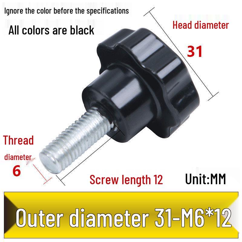 Star-Shaped Bakelite Hand-Tightening Screw Handle (M4-M10)