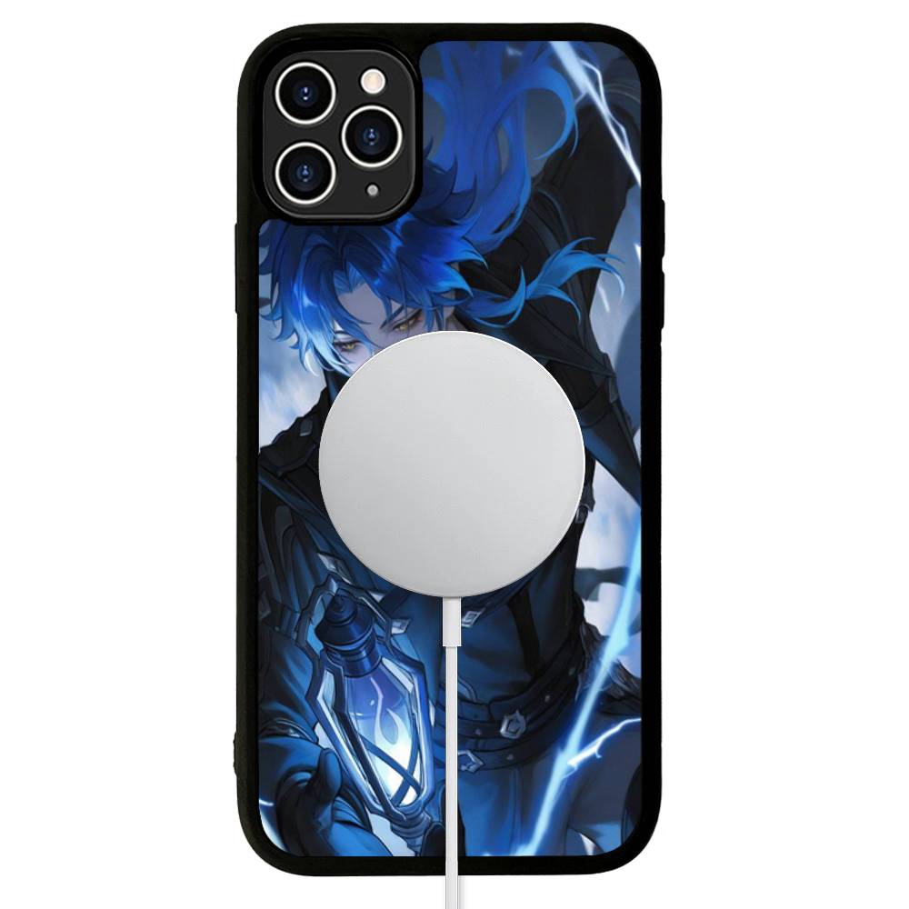 Genshin Impact Flins Magnetic Wireless Phone Case For IPhone 17 16 15 14 13 12 11 Pro Max Plus Mag Phone Cover