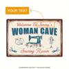Customizable Name Metal Sign for Woman Cave - Personalized Decor Plaque, Custom Engraved Gift for Girlfriend Her