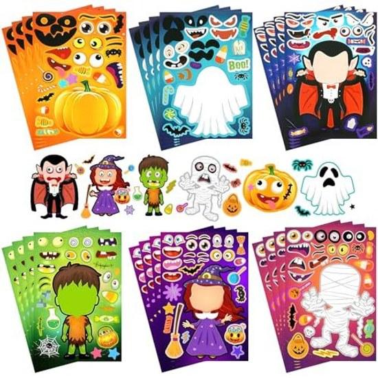 Halloween stickers bulk 24 pieces seals large play