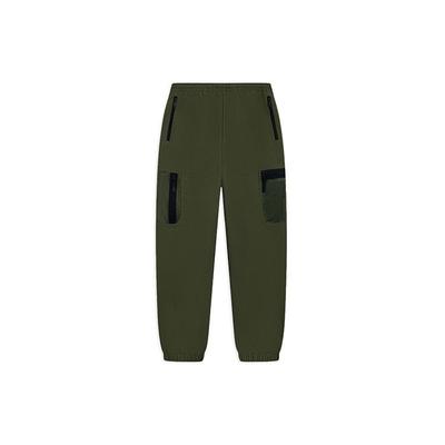 Sports Life Series Solid Color Cuffed Loose Casual Pants Unisex Bottoms Army-Green AKXS855-2