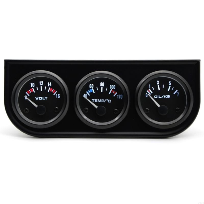 Q9QD Multiple Parameter 12V 24V Compatible Triple Instrument Cluster Gauge For Vehicle Use