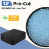 15-Foot Pool Liner Pad, Round Pool Liners for Above Ground Pools, Pool Mat Made of Geotextile Material Effectively Puncture, Extend Liner Life