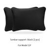 OULEX For Tesla Model 3 Y Flocking/Leather Car Seat Neck Pillow Soft Memory Neck Pillow High-Quality Headrest Lumbar Support
