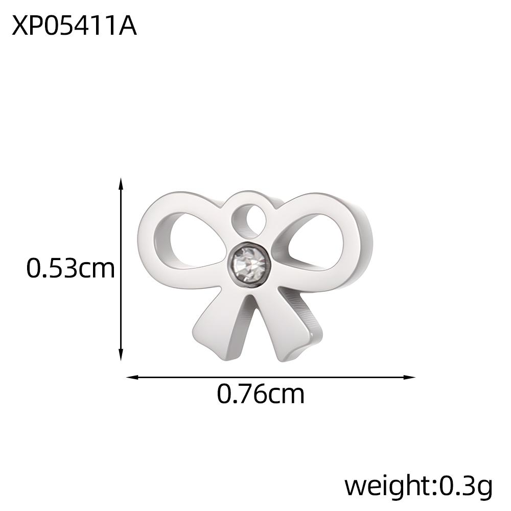 CARLIDANA High Quality Stainless Steel Butterfly Bear Clover Star Charm DIY Bracelet Necklace Earrings Pendant Accessories Gift