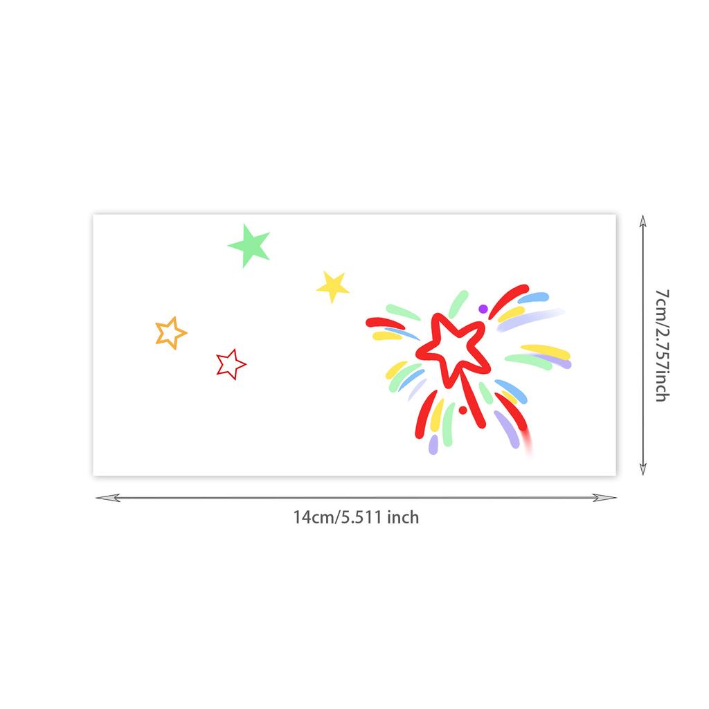 Girls And Children Cute Face Makeup Creative Face Sticker Rich Fireworks Makeup Sticker Tattoo Sticker