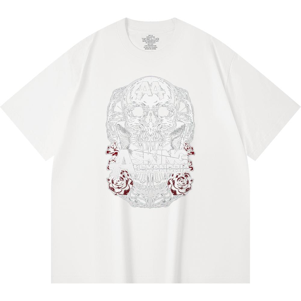 230 Gsm 100% Cotton Heavy Metal T-Shirt  Rock Band Popular Music Print Unisex Heavy Cotton T Shirt