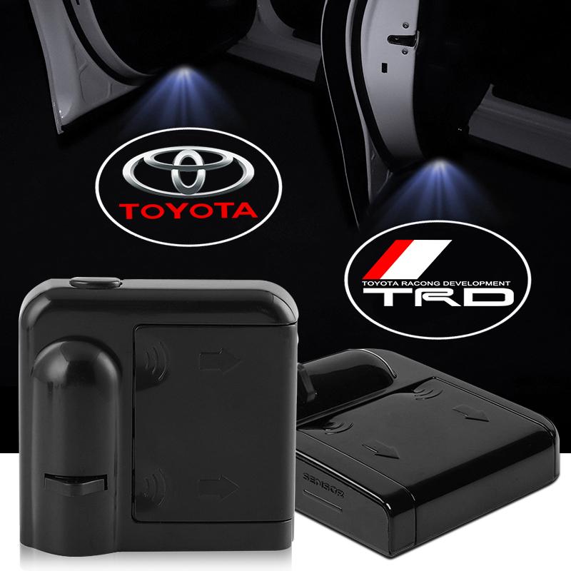1/2pcs LED Car Door Courtesy Light Projector Welcome Lamp Car Badge For Toyota Chr Corolla Yaris Rav4 E150 E120 Land Cruiser 200