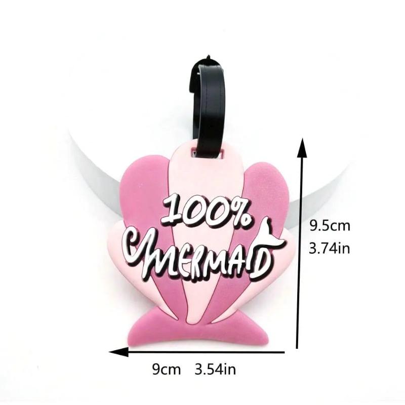 1 STK PVC-bagasjemerker Reisetilbehør Silikonkoffertmerker Motestil Silisium Bærbar reiseetikett ID-adresseholder