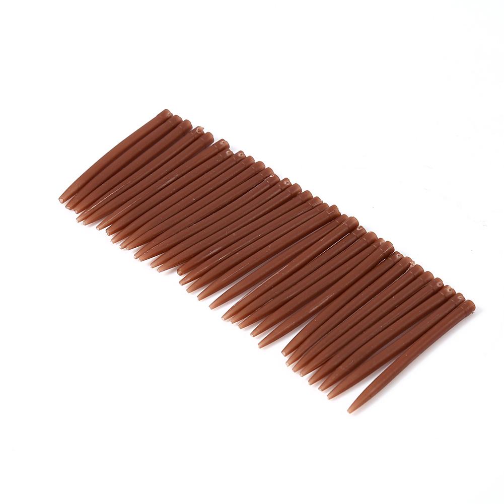 30 STÜCKE 51MM Angelzubehör Sleeves Anti Rigs Karpfenangeln Zubehör(Braun)