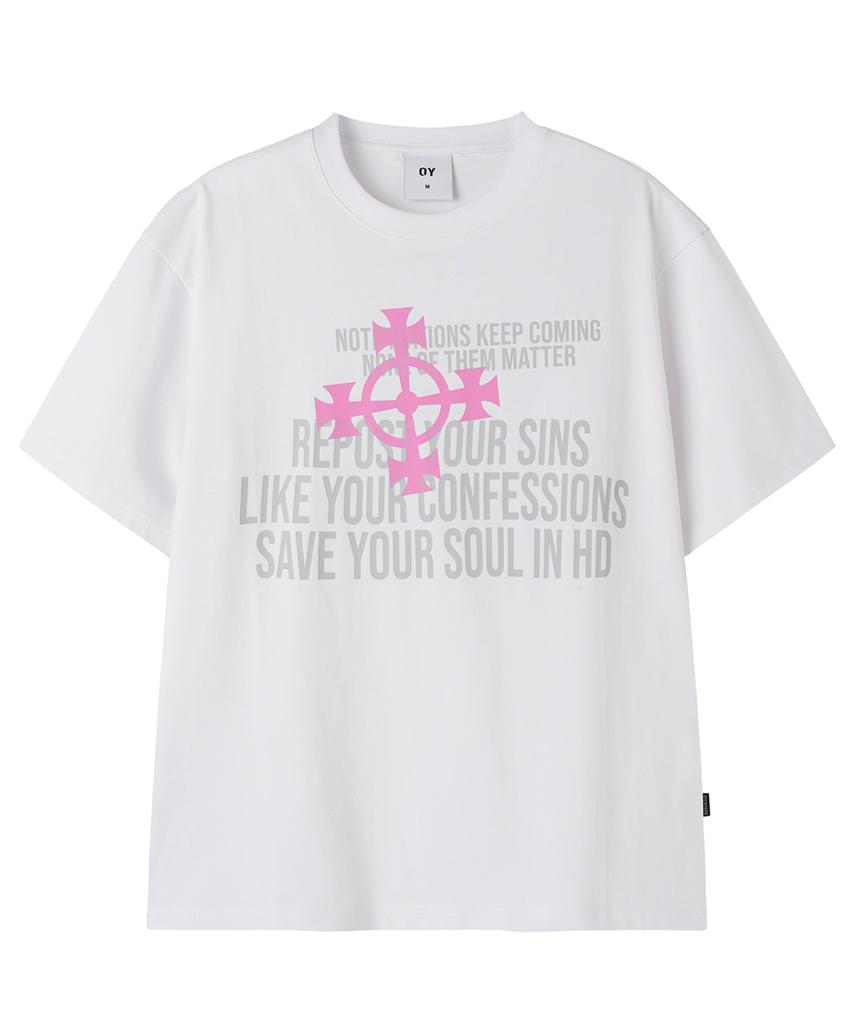 Opeunyadeu(Owai) Cross Notifications Tee - White
