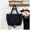 Nylon Bag Women's Cotton Bag Large Capacity Simple Shoulder Bag Student Portable Messenger Bag Commuter Tote Bag