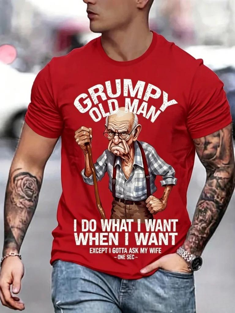 Retro Funny Irritable Old Unisex 3d Print Breath Quickdry Unisexs Plussize Tshirt Outdoor Leisure Street Y2k Parentchild Clothing