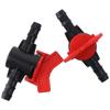 4PCS Aquariums Plastic Barbed Ball Valve Red & Black with Hose Barb Shut-Off Switch 8mm ID Hose Valve Water,Oil,Gas