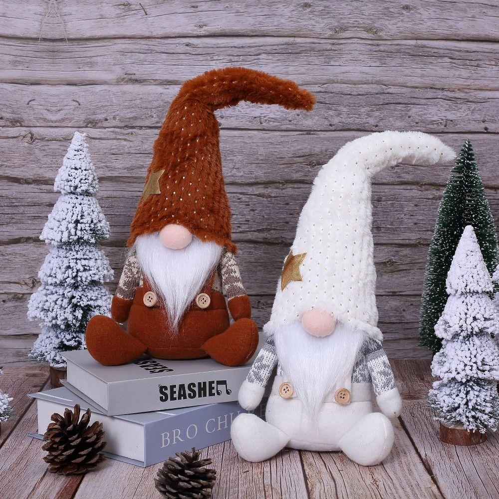 Handmade Plush Knitted Doll Cute Faceless Doll Crafts Christmas Toy  Photo Props