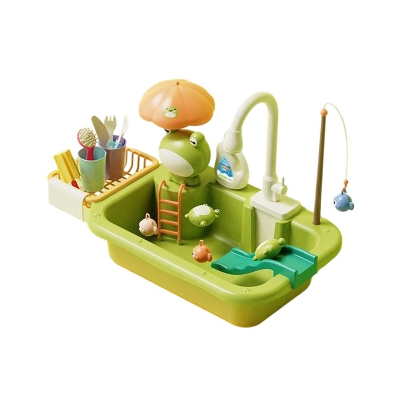

Интерактивный ролевой набор игрушек для мытья посуды с реалистичной функцией для развития в раннем детстве, игрушка для развития навыков рук