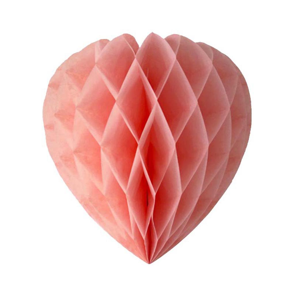 30cm Valentine's Day Party Decoration Heart,shaped Honeycomb Ball Hanging Ornament