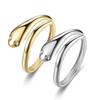 Snake-shaped Opening Female Fashion Simple Tail Ring Male Trendy Creative Student Single Ring