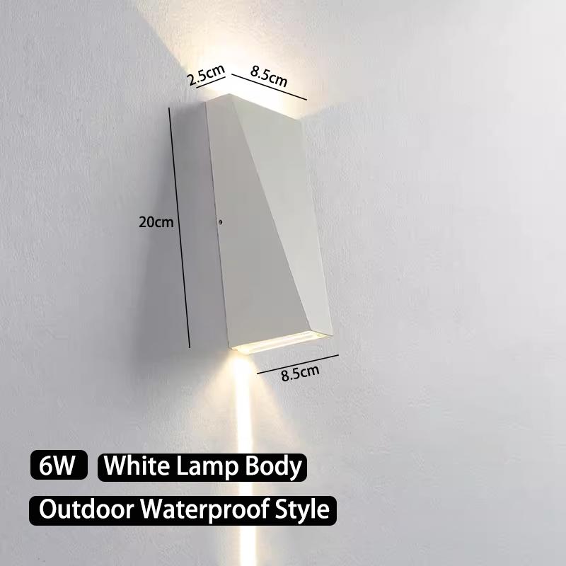 Outdoor Waterproof Wall Lamps Indoor Wall Lamp Aluminum Light Bedroom Living Room Wall Lights External Wall Waterproof Luminaire