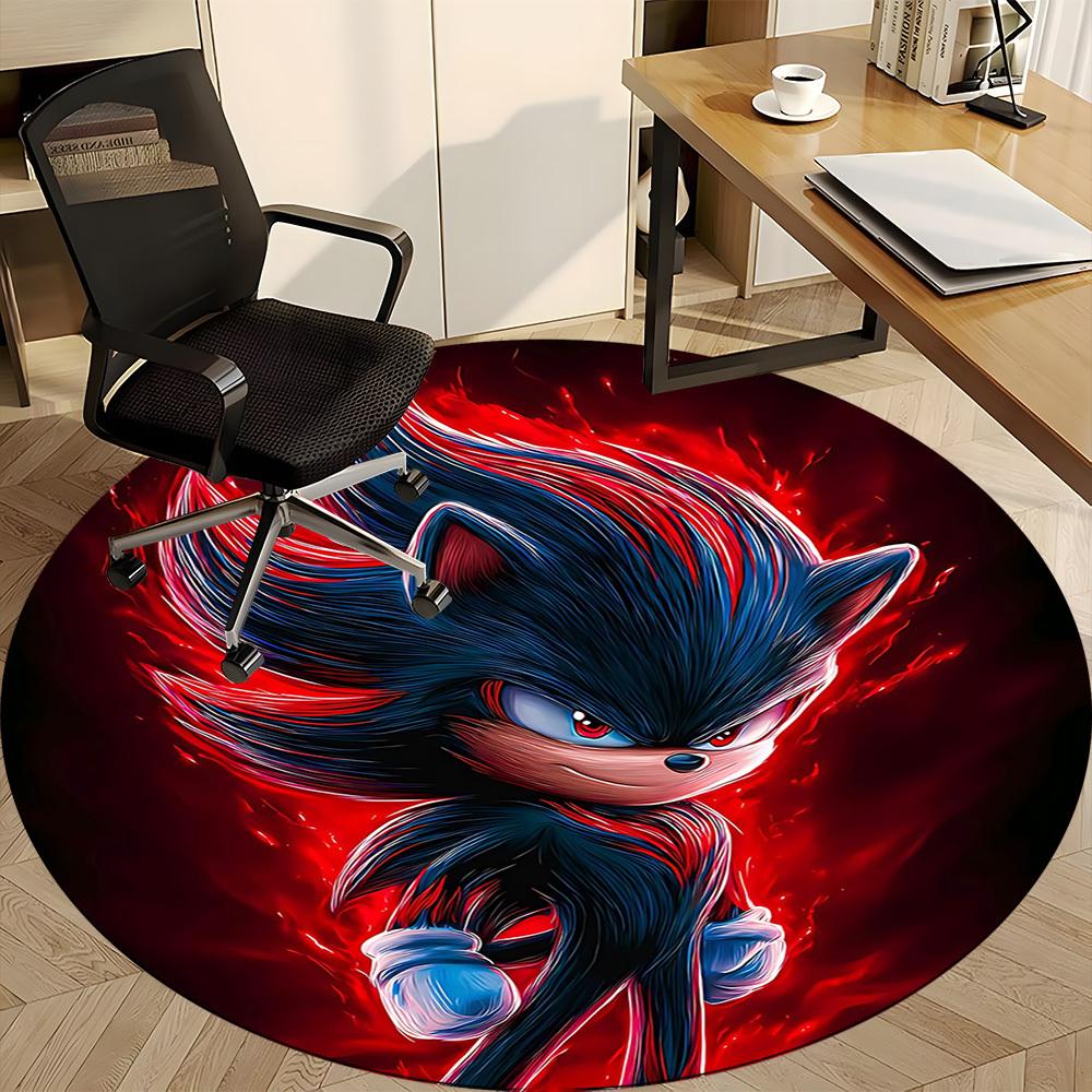 1pc Sonic Redesign Office Round Area Rug, Under Office Chairs Bedroom Living Room Home Decor a1022350