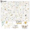 230 pezzi 8 Fogli Tema Matrimonio Scrapbooking Fai da te Adesivi Decorazioni Trasparenti Per Libro degli Ospiti Diario Personale Adesivi per Arti e Mestieri