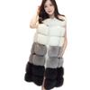 Autumn Winter Women's Long Faux Fur Vest - Korean Style Fox Fur Coat