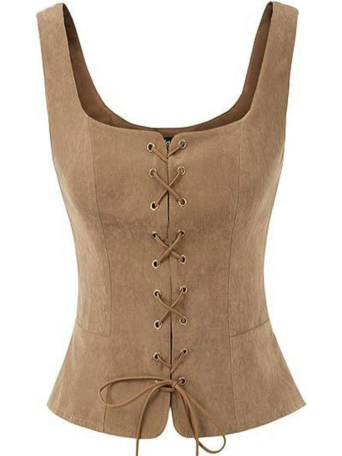 Women's Renaissance Pirate Vest Corset Costume