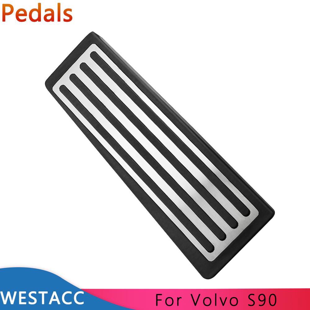Stainless Steel Car Pedals for Volvo S90 S 90 2016 - 2022 Gas Fuel Accelerator Brake Foot Rest Pedal Cover Pad