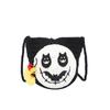 With Pendant Pumpkin Knit Handbag Bat Halloween Crochet Bag Fashion Halloween Shoulder Bag  Gifts