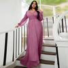 Cross-Border Foreign Trade Amazon European and American Plus-Size Women's Long Luxury Evening Dress for Weddings, Parties, and Banquets