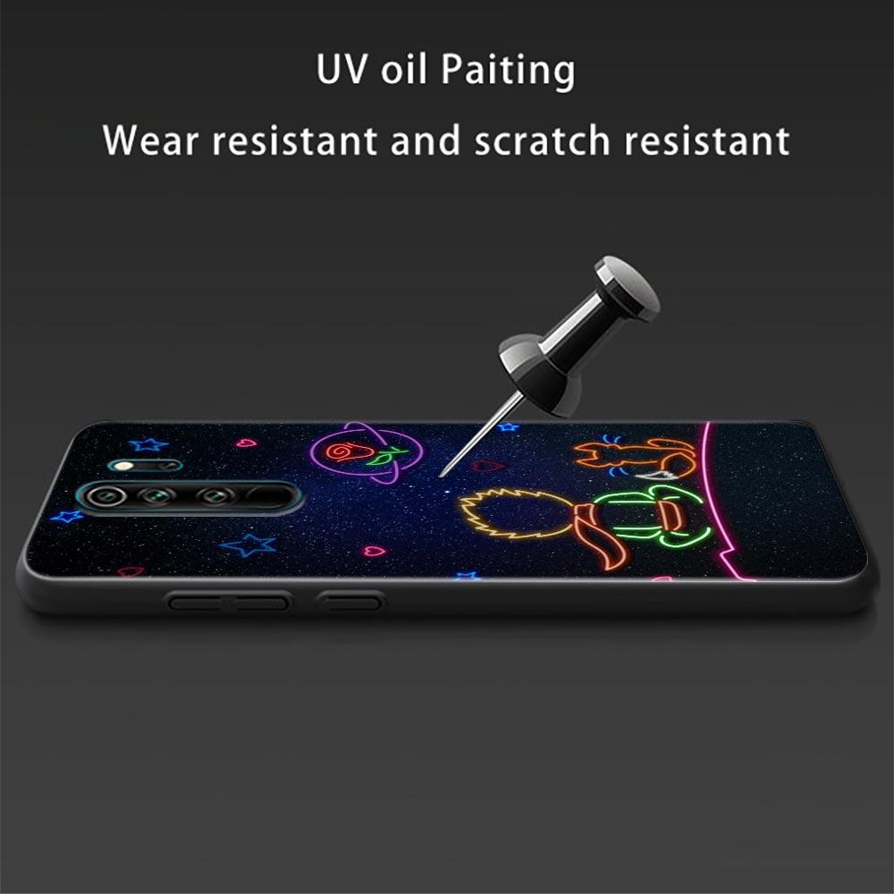 Mały Książę Gwiaździste Niebo Fox Obudowa Telefonu dla Redmi K40 K40S K50 6 6A 7 7A 8 8A 9 9A 9C 9T 10 10C Pro Plus Czarny Miękki Etui