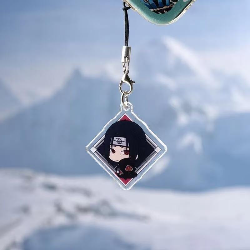 Anime Naruto Acrylic Keychain Accessaries Uzumaki Naruto Cartoon Keyring