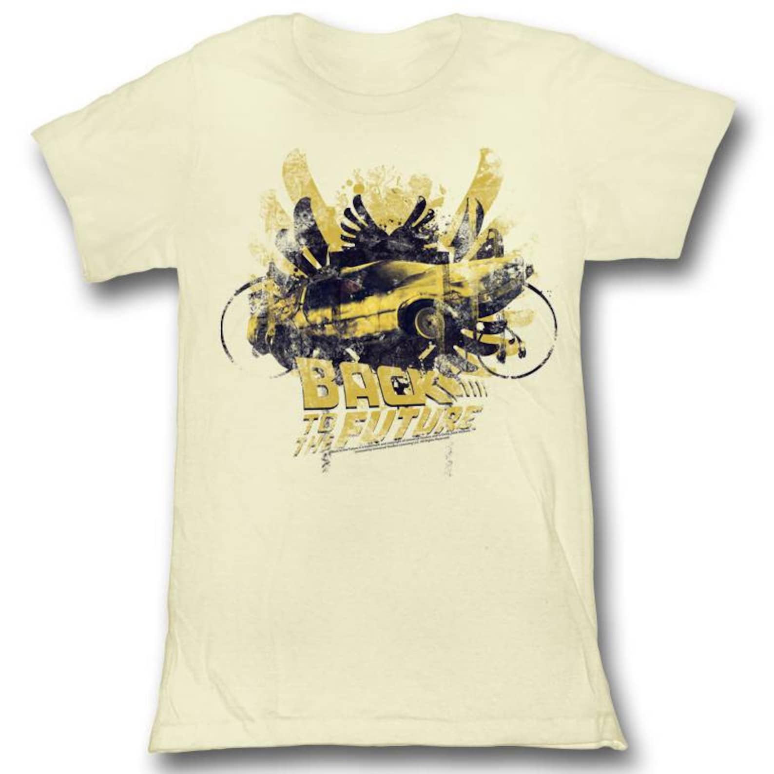 Back to the Future Glamour Natural Junior Women s T-Shirt L