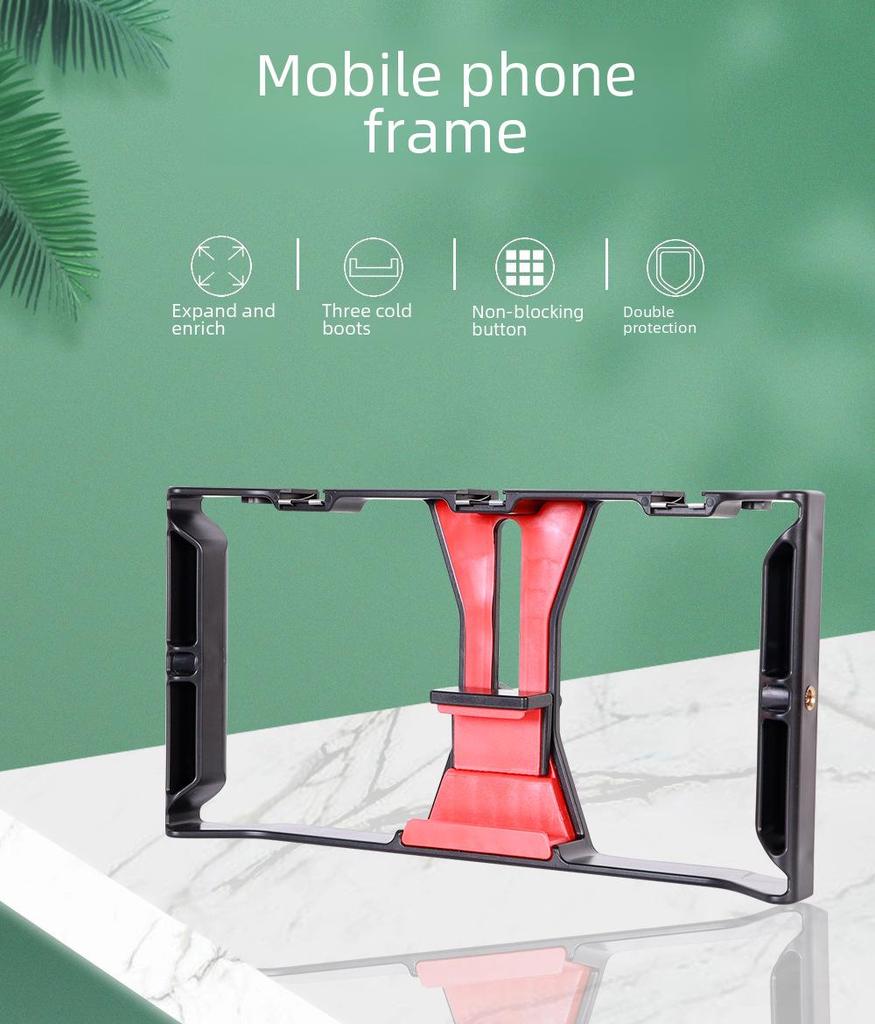 Mobile Phone Live Broadcast Rabbit Cage Set with Desktop Tripod & Stabilizer