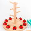 Baby Montessori Digital Apple Tree Education Wooden Toys Children Learn Digital Clip Beads Skills Training Early Math Game