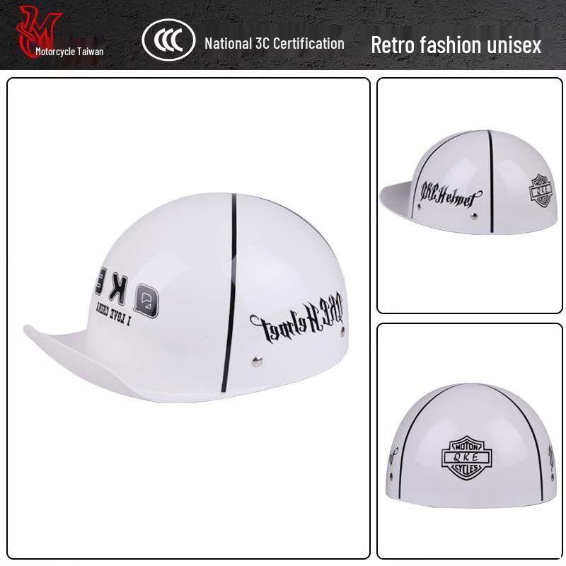 Retro Electric Vehicle Riding Helmet - Unisex, Lightweight, All-Season