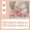 2025 Newest 24Pcs/Set Nail Art French Fake Nails Set With Glue Abs Plastic - Simple Short Nail Stickers
