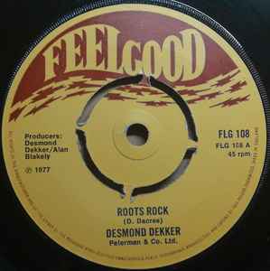 

7inch Record DESMOND DEKKER - Roots Rock FLG108 Feelgood 1977 UK Reggae, Ska & Dub Used