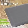 iimono117 Stress-Reducing Mat, 80cm Wide X 50cm Deep X 1.7cm Thick, Wipeable and Washable Kitchen Mat with Memory Foam Cushion, Comfortable for Office
