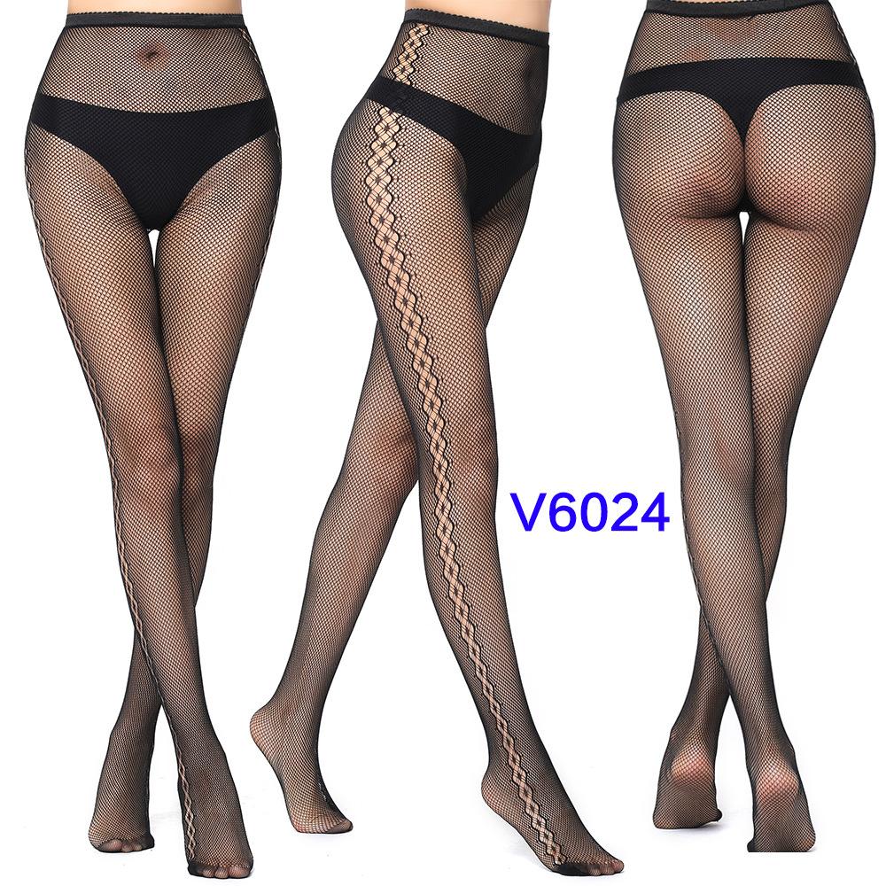 Sexy Black Stockings Large Size Seduction Ins Bow Hollow Fishnet Socks Bottom Socks Oversized Mesh Socks
